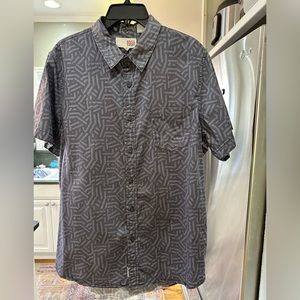 EUC 1901 Patterned Short Sleeve Button Down Shirt, Size L